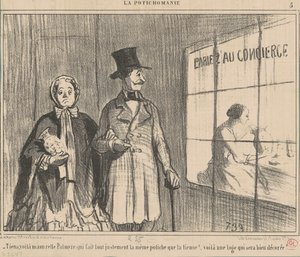 Íme, itt mamzelle palmyre csinál... alkotó: Honoré Daumier