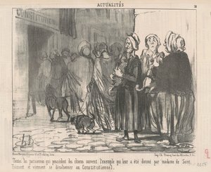 Az összes párizsi, akinek kutyája van... alkotó: Honoré Daumier