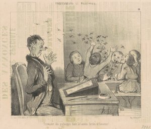 A tanárok szomorú sorsa... alkotó: Honoré Daumier