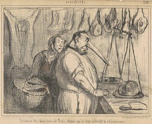 A párizsi hentesek szomorúsága... alkotó: Honoré Daumier