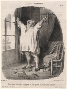 Hajnali három óra... alkotó: Honoré Daumier