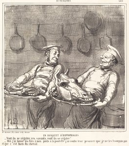 Lovasevők bankettje alkotó: Honoré Daumier