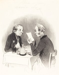 Sovány vacsora alkotó: Honoré Daumier