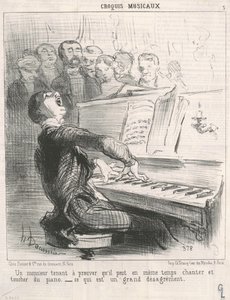 Egy úriember, aki be akarja bizonyítani, hogy képes... alkotó: Honoré Daumier