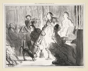 Zenekar a Very Comme il faut házban, 1. sz. 8. A társadalom komikusai alkotó: Honoré Daumier