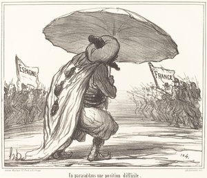 Egy napernyő nehéz helyzetben alkotó: Honoré Daumier