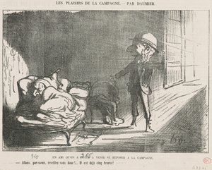 Egy barátunk, akit meghívtunk... alkotó: Honoré Daumier
