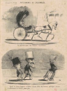 Egy kabrió szerencsétlen hasonlósággal... alkotó: Honoré Daumier