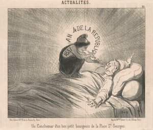 Egy rémálma egy ... Bourgeois of Place St. George alkotó: Honoré Daumier