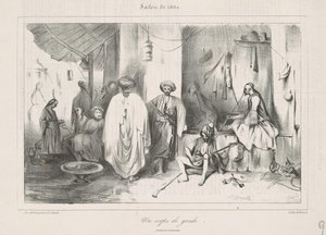 Decamps által festett őrház alkotó: Honoré Daumier