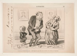Családi enteriőr január 2-án alkotó: Honoré Daumier