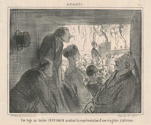 Egy doboz a VENTADOUR színházban... alkotó: Honoré Daumier