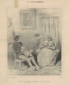 Egy unokaöccs, aki kegyetlenül birtokot szerez alkotó: Honoré Daumier