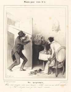 Félreértés - Tévedsz... menj... a pokolba... alkotó: Honoré Daumier
