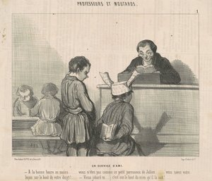 Barátságos kiszolgálás alkotó: Honoré Daumier