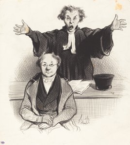 Különválási kérelem alkotó: Honoré Daumier