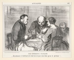 Egy kulináris élmény: Határozottan a lópecsenye n alkotó: Honoré Daumier