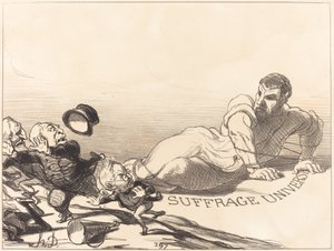 Liliputi pánik... alkotó: Honoré Daumier