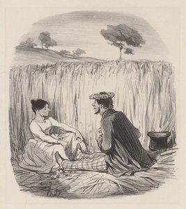 Idill a búzában alkotó: Honoré Daumier