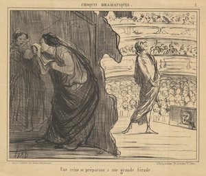 Egy királynő nagy tirádára készül alkotó: Honoré Daumier