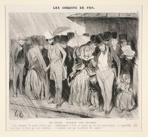 Egy végtelenül túl hosszú állomás: C alkotó: Honoré Daumier