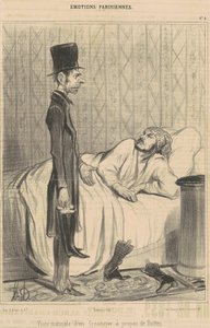Reggeli látogatás egy hitelezőtől alkotó: Honoré Daumier