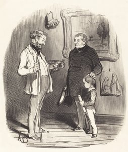 Tessék kicsim... ha nincs elég eszköze... alkotó: Honoré Daumier