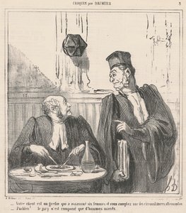 Az ügyfele egy gazember... alkotó: Honoré Daumier