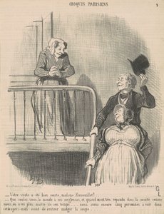 Nagyon rövid volt a látogatásod... alkotó: Honoré Daumier