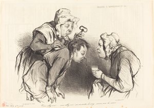 Meglátod!... megállítja a vért... alkotó: Honoré Daumier