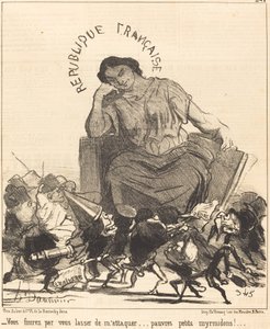 Végül belefáradsz a támadásba... alkotó: Honoré Daumier