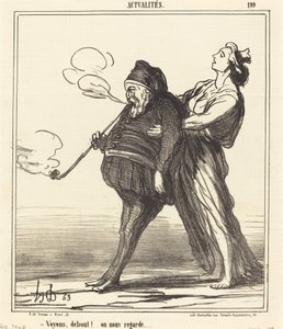 Lássuk!... felállva néznek minket alkotó: Honoré Daumier