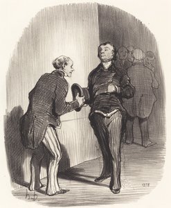 Kilátás a miniszteri előszobára... alkotó: Honoré Daumier