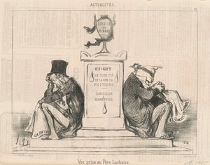 A Père Lachaise-ban készült kilátás alkotó: Honoré Daumier