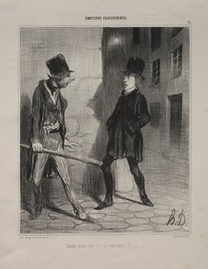 Hány óra van, kérem? alkotó: Honoré Daumier