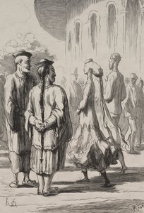 Kik az igazi kínaiak? alkotó: Honoré Daumier