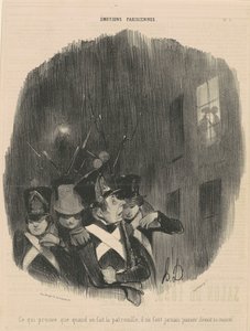 ami azt bizonyítja, hogy amikor... járőrözünk... alkotó: Honoré Daumier
