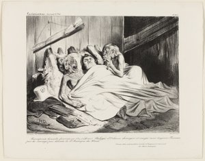 Egy tisztességes jutalom, amelyet Észak-Amerika nem prűd vademberei 1800-ban nyújtottak át Louis-Philippe of Orléansnak, a sebésznek és a külföldre szakadt, de még mindig francia Louis-Philippe-nek. (Üdvözöllek, kegyes Fekete Hölgy, az Úr van veled.) Egy n alkotó: Honoré Victorin Daumier
