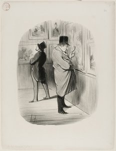 Egy igazi műkedvelő, 66-os tányér a Les Bons Bourgeois-ból alkotó: Honoré Victorin Daumier