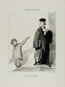 Egy meglehetősen elégedetlen pereskedő, 26. tábla a Les Gens De Justice-ból alkotó: Honoré Victorin Daumier