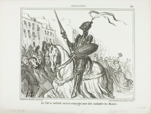 El Cid is harcba száll a mórok ellen, 116. tábla az Actualitésből alkotó: Honoré Victorin Daumier