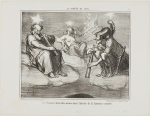 Még a bolygók is érdeklődéssel figyelik a híres üstökös érkezését, 9. lemez a La Cométe De 1857-ből alkotó: Honoré Victorin Daumier