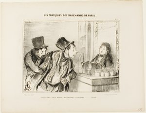"Minden ki van fizetve És mi nem sértettünk meg senkit... Viszlát", 31. lemez a Types Parisiensből. alkotó: Honoré Victorin Daumier