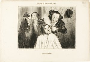 "Tűz!", 35. lemez a Types Parisiens című filmből. alkotó: Honoré Victorin Daumier