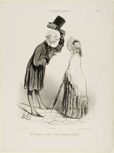 "Hello, Angel, mindig szép...", 3. tányér a Coquetterie-től alkotó: Honoré Victorin Daumier