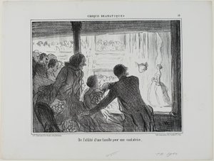 Milyen hasznos egy operaénekesnek, hogy családja van, 14. tábla a Croquis Dramatiques-ból alkotó: Honoré Victorin Daumier