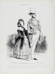 "Azt mondom magamban: vajon képzelné-e valaki, hogy a Rue des Lombards felől jövünk... Egyáltalán nem úgy nézünk ki, mint a cukrászok." 2. tányér a Coquetryből. alkotó: Honoré Victorin Daumier