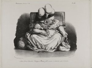 Marie Louise Charlotte Philippine Pairie, prostituált, a rendőrség engedélyével. alkotó: Honoré Victorin Daumier