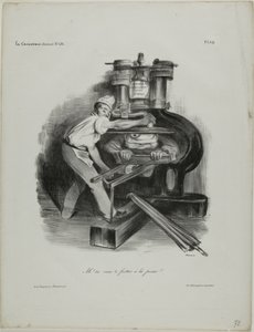 "Szóval, bele akarsz avatkozni a sajtóba!" - 319-es tányér. alkotó: Honoré Victorin Daumier