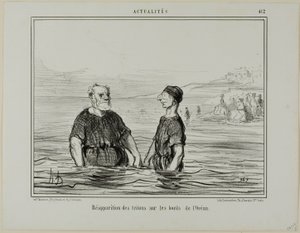 A tengeri tritonok újbóli megjelenése, 412. lemez az Actualitésből alkotó: Honoré Victorin Daumier